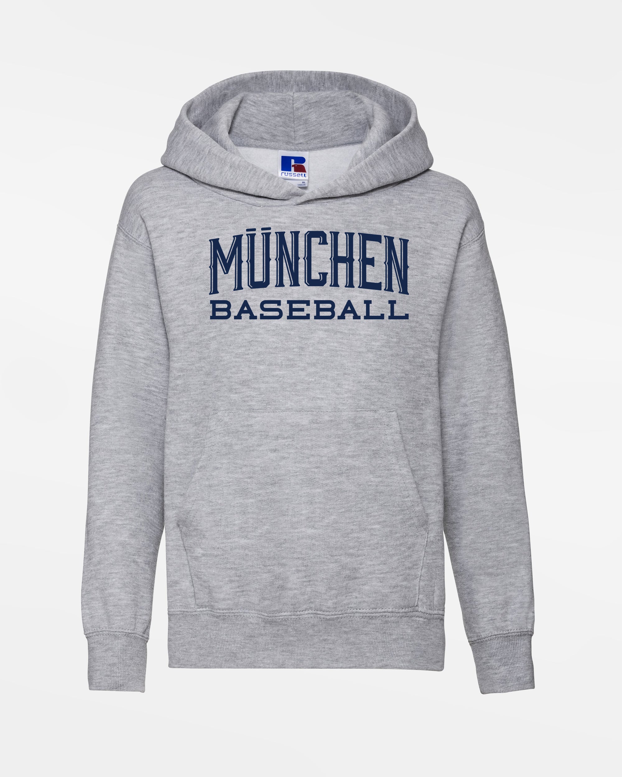 Russell Kids Basic Hoodie "Munich Caribes", City, heather grau-DIAMOND PRIDE