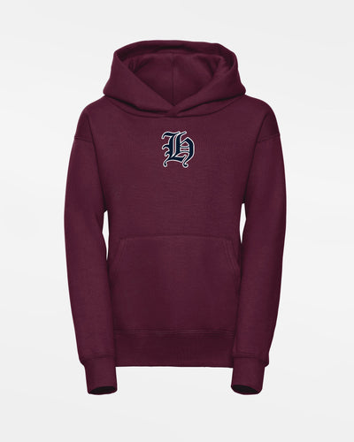 Russell Kids Basic Hoodie "Tübingen Hawks", H, maroon rot-DIAMOND PRIDE