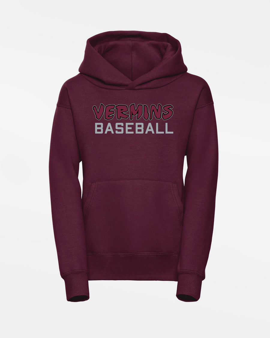 Russell Kids Basic Hoodie "Wesseling Vermins", Old Vermins Baseball, maroon rot-DIAMOND PRIDE