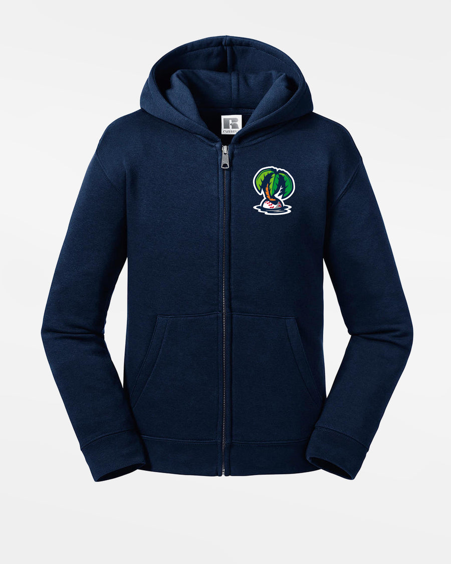 Russell Kids Premium Heavy Zip-Hoodie "Munich Caribes", Palme, navy blau-DIAMOND PRIDE