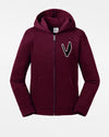 Russell Kids Premium Heavy Zip-Hoodie "Wesseling Vermins", V, maroon-rot-DIAMOND PRIDE