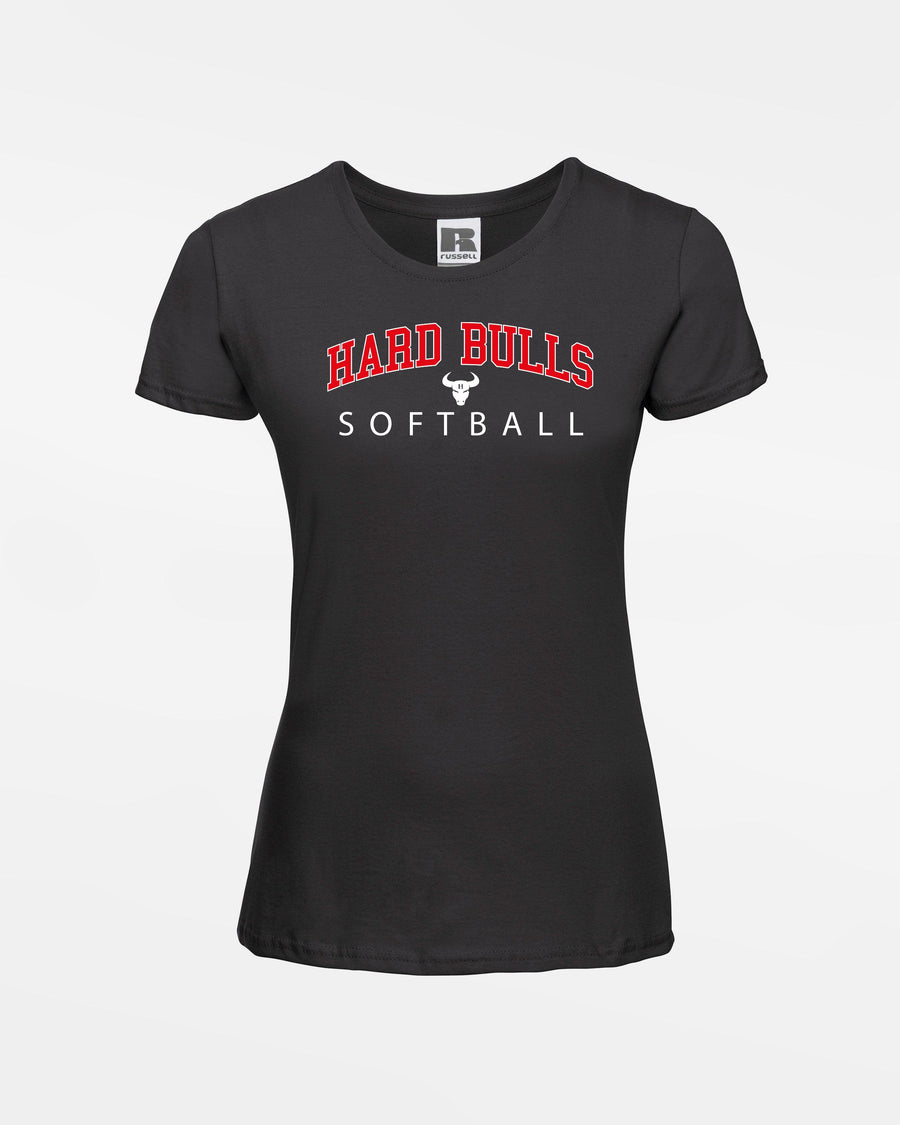 Russell Ladies Basic T-Shirt "Hard Bulls", City Softball, schwarz-DIAMOND PRIDE