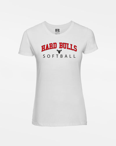 Russell Ladies Basic T-Shirt "Hard Bulls", City Softball, weiss-DIAMOND PRIDE