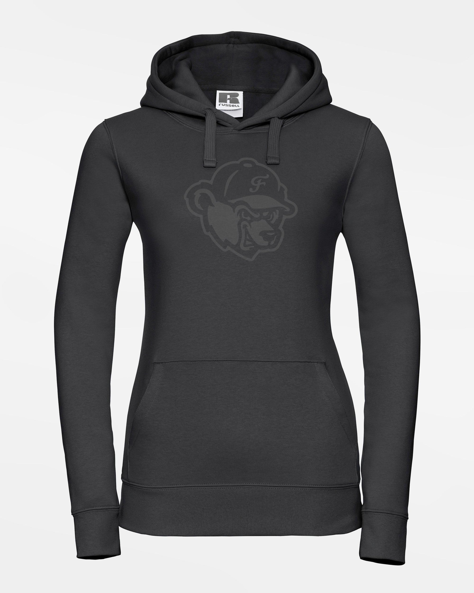 Russell Ladies Premium Heavy Hoodie "Freising Grizzlies", All-Black Bear, schwarz-DIAMOND PRIDE