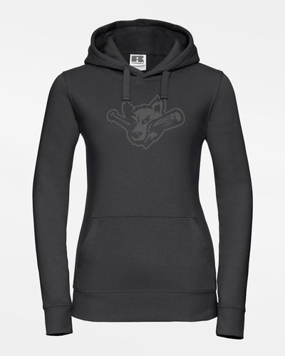 Russell Ladies Premium Heavy Hoodie "Laufer Wölfe", ALL BLACK, schwarz-DIAMOND PRIDE