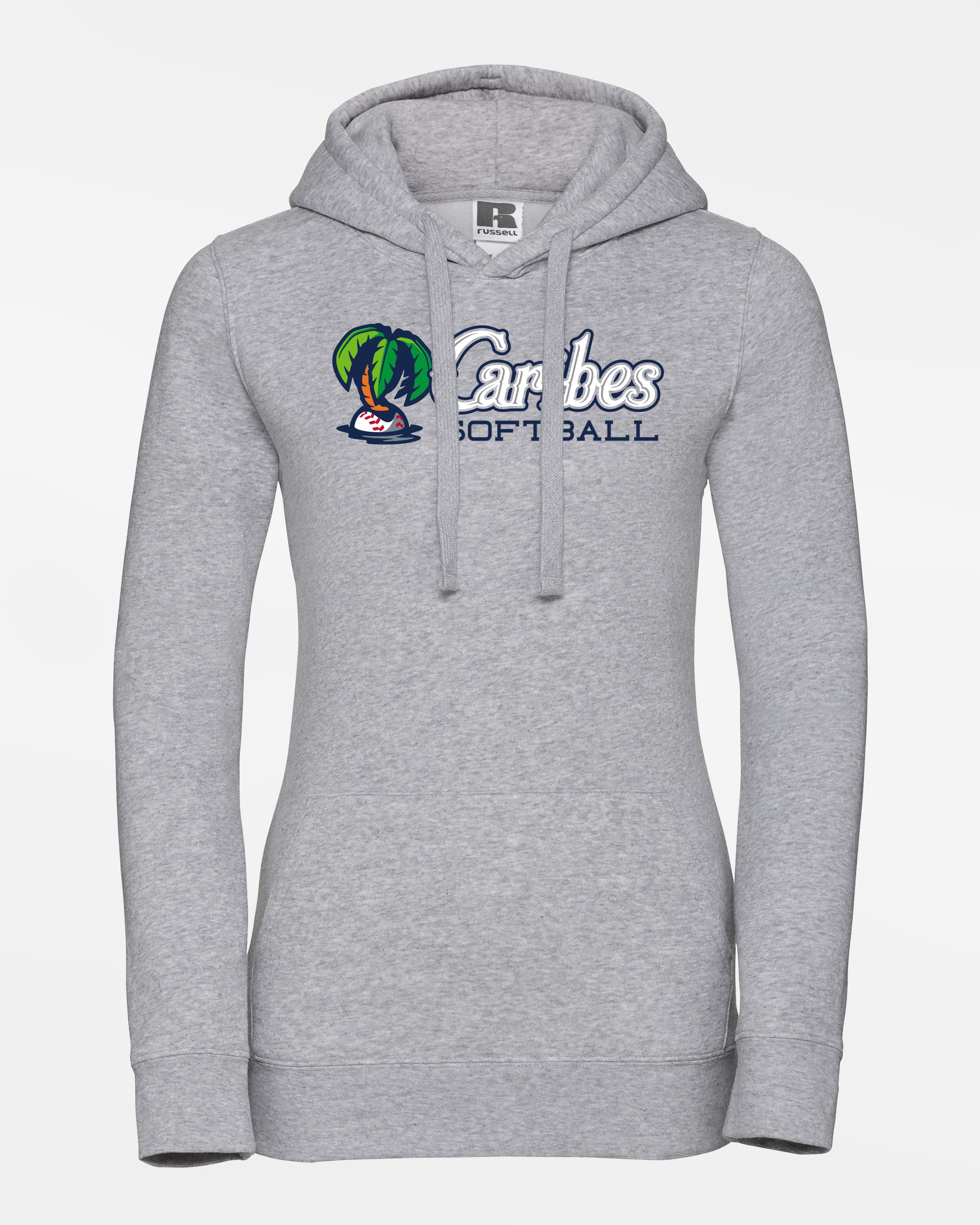 Russell Ladies Premium Heavy Hoodie "Munich Caribes", Softball, heather grau-DIAMOND PRIDE