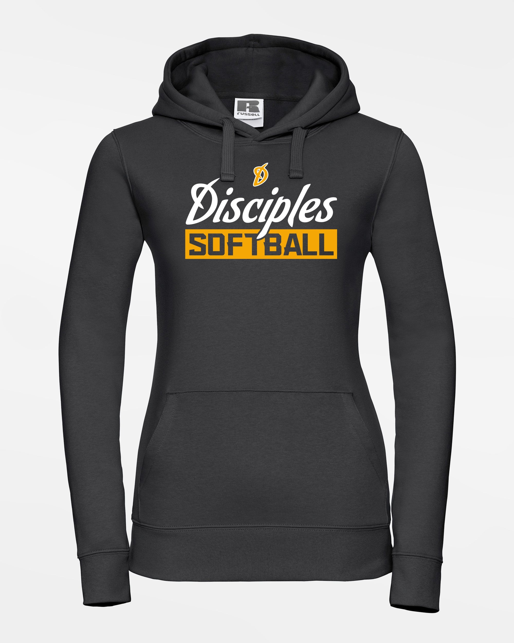 Russell Ladies Premium Heavy Hoodie "Munich-Haar Disciples", Softball, schwarz-DIAMOND PRIDE