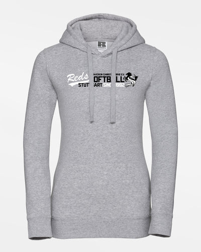 Russell Ladies Premium Heavy Hoodie, "Stuttgart Reds", Softball, heather grau-DIAMOND PRIDE