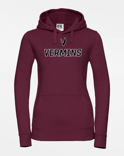 Russell Ladies Premium Heavy Hoodie "Wesseling Vermins", V & Vermins, maroon-rot-DIAMOND PRIDE