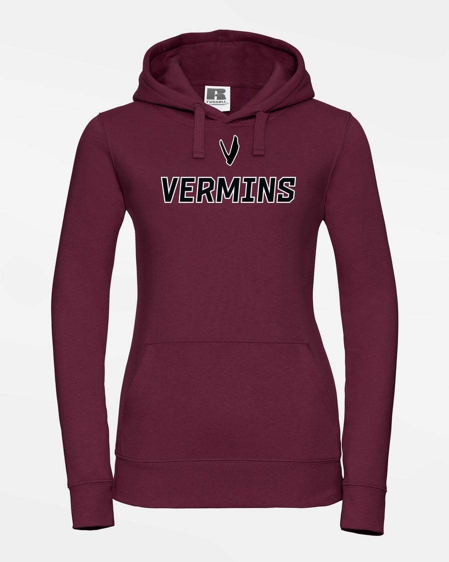 Russell Ladies Premium Heavy Hoodie "Wesseling Vermins", V & Vermins, maroon-rot-DIAMOND PRIDE