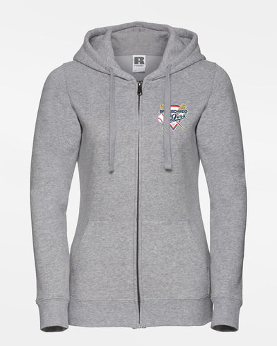 Russell Ladies Premium Heavy Zip-Hoodie "Braunschweig 89ers", Primary Logo, heather grau-DIAMOND PRIDE