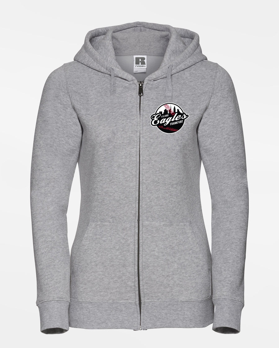 Russell Ladies Premium Heavy Zip-Hoodie "Frankfurt Eagles", Crest, heather grau-DIAMOND PRIDE