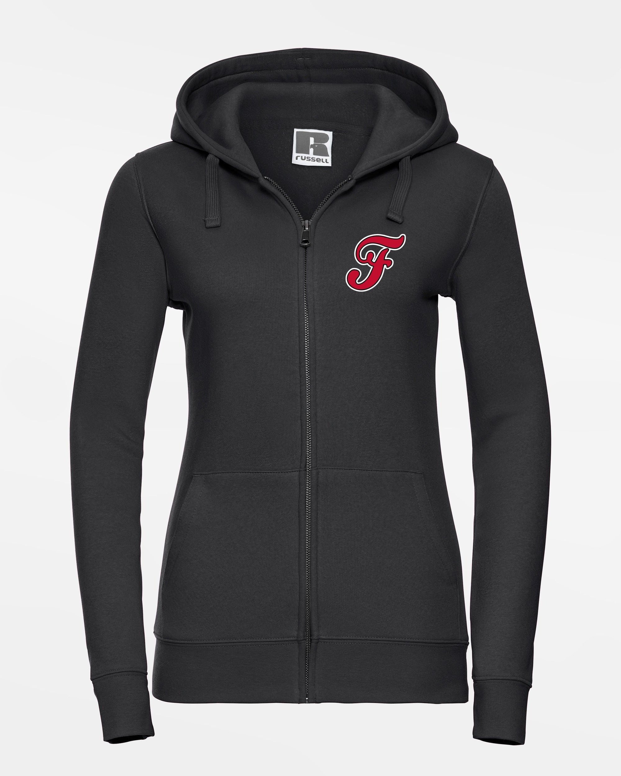 Russell Ladies Premium Heavy Zip-Hoodie "Frankfurt Eagles", F, schwarz-DIAMOND PRIDE