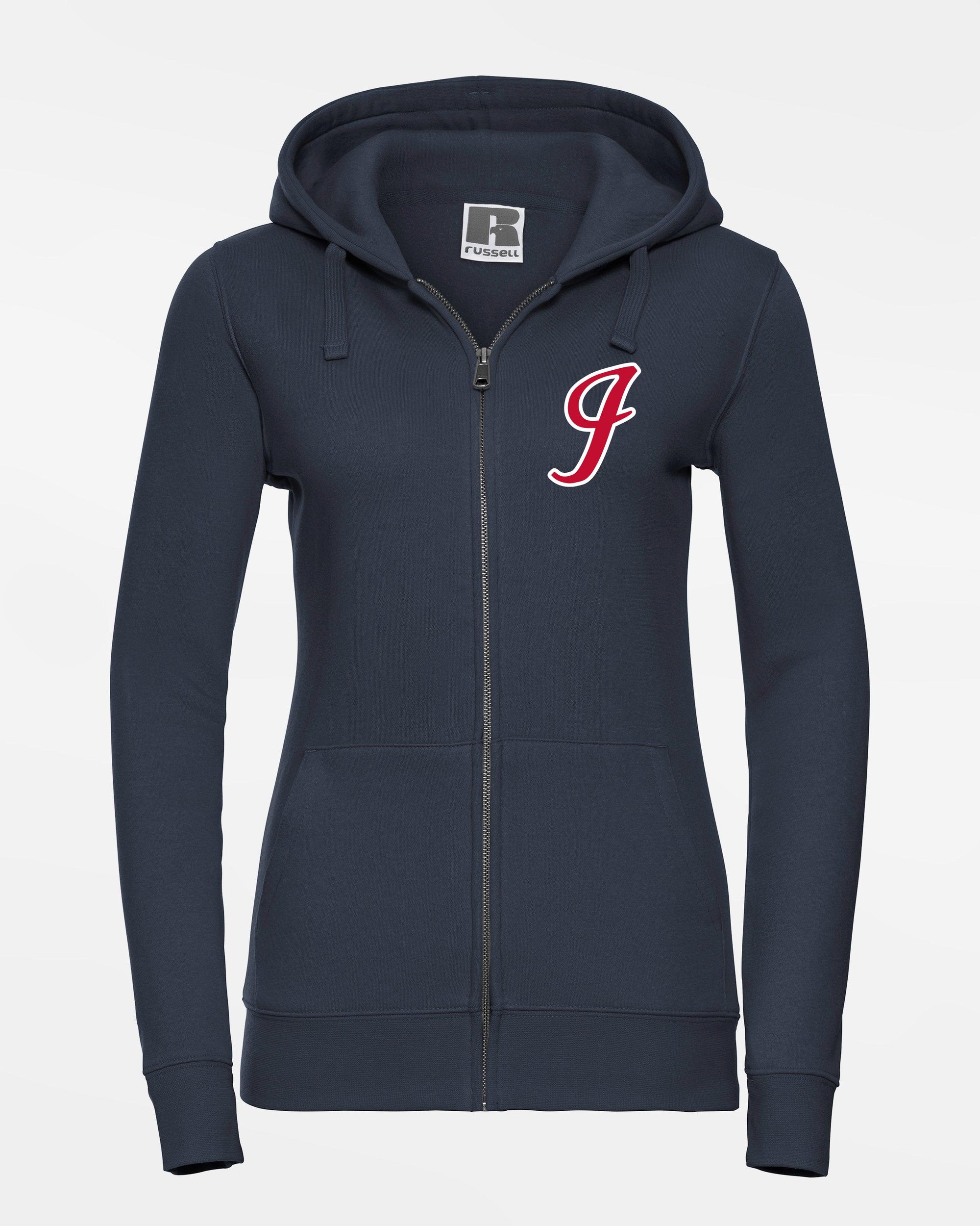 Russell Ladies Premium Heavy Zip-Hoodie "Gauting Indians", Logo, navy blau-DIAMOND PRIDE