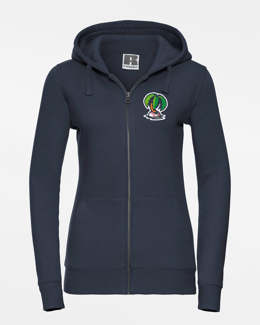 Russell Ladies Premium Heavy Zip-Hoodie "Munich Caribes", Palme, navy blau-DIAMOND PRIDE