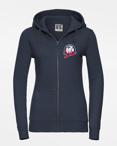 Russell Ladies Premium Heavy Zip-Hoodie "Nagold Mohawks", Crest, navy blau-DIAMOND PRIDE