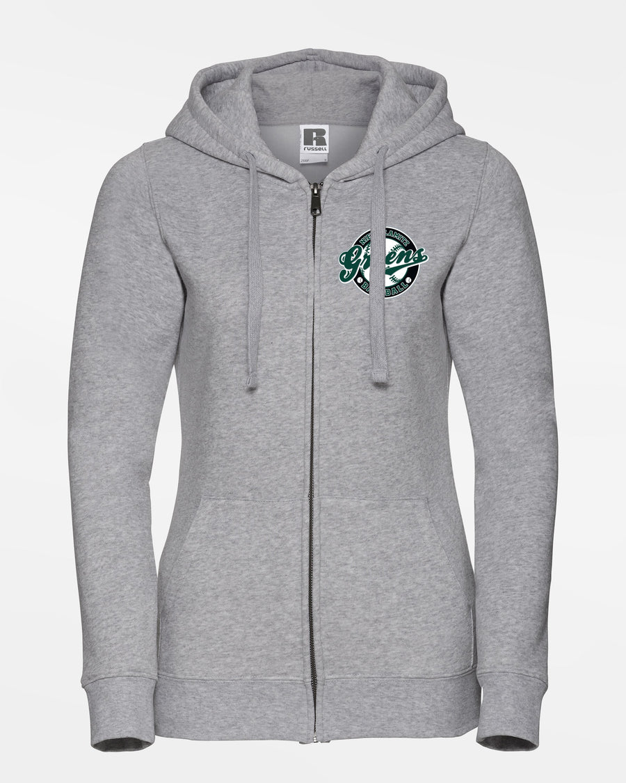 Russell Ladies Premium Heavy Zip-Hoodie "Niederlamitz Greens", Crest, heather grau-DIAMOND PRIDE