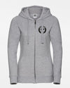 Russell Ladies Premium Heavy Zip-Hoodie "Stuttgart Reds“, Crest S, heather grau-DIAMOND PRIDE