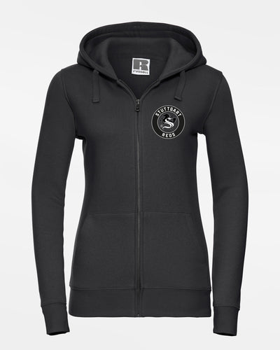 Russell Ladies Premium Heavy Zip-Hoodie "Stuttgart Reds", Crest S, schwarz-DIAMOND PRIDE
