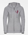 Russell Ladies Premium Heavy Zip-Hoodie "Wesseling Vermins", V, heather grau-DIAMOND PRIDE