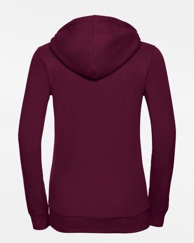 Russell Ladies Premium Heavy Zip-Hoodie "Wesseling Vermins", V, maroon-rot-DIAMOND PRIDE