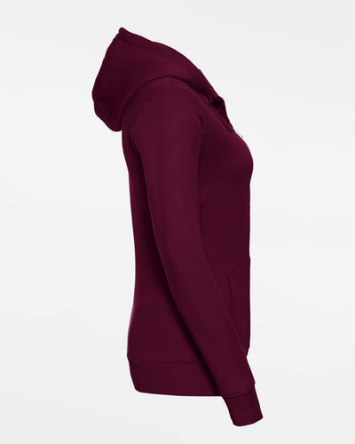 Russell Ladies Premium Heavy Zip-Hoodie "Wesseling Vermins", V, maroon-rot-DIAMOND PRIDE