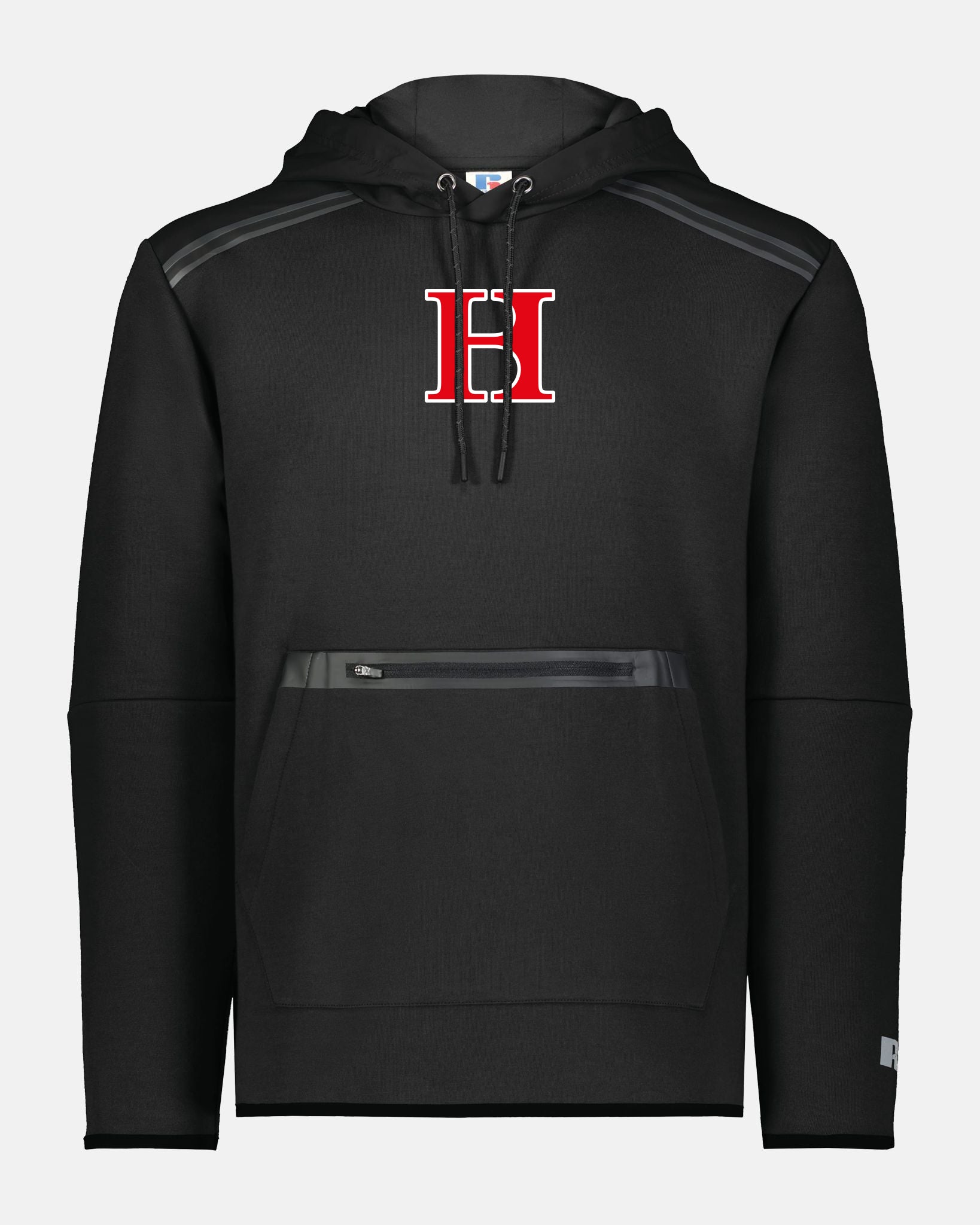 Russell Legend Long Sleeve Tech Fleece Hoodie "Hard Bulls", HB, schwarz