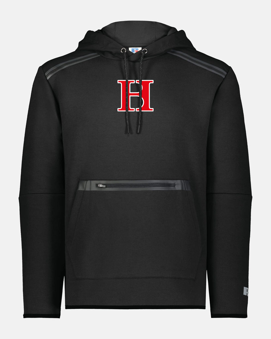 Russell Legend Long Sleeve Tech Fleece Hoodie "Hard Bulls", HB, schwarz