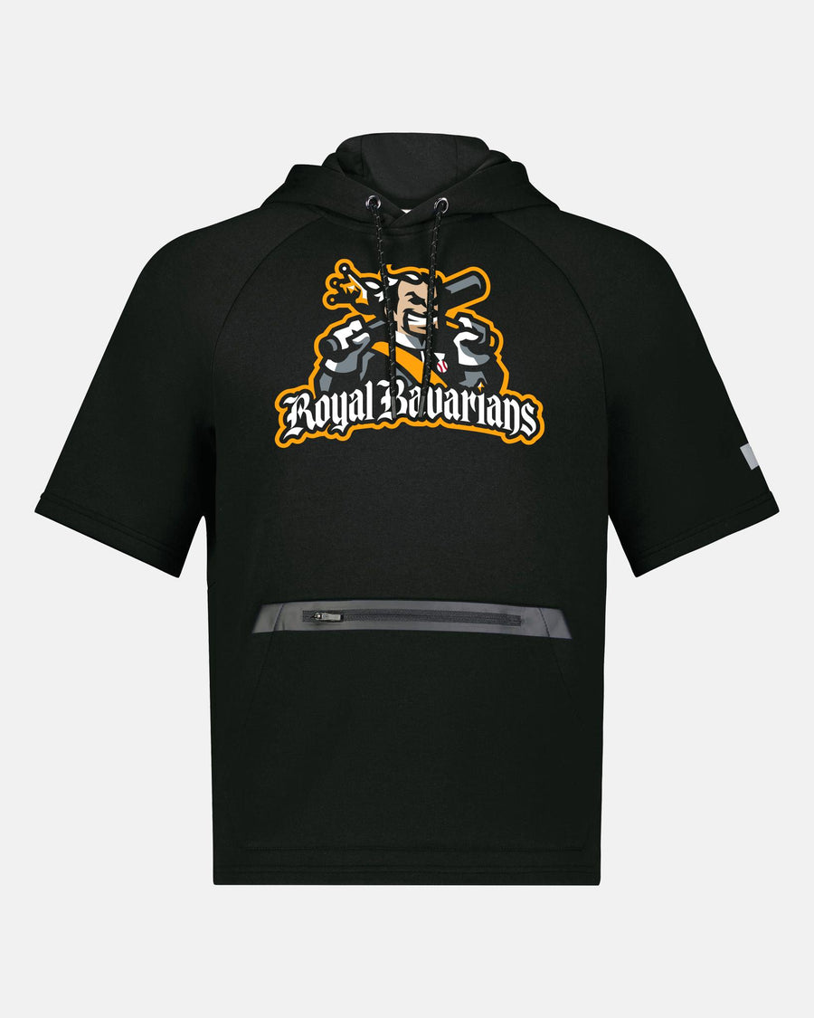 Russell Legend Short Sleeve Tech Fleece Hoodie "Füssen Royal Bavarians", Primary Logo, schwarz
