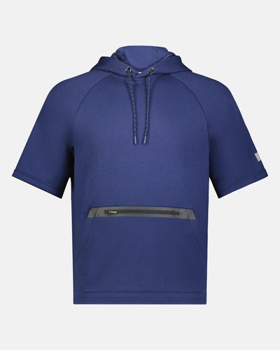 Russell Legend Short Sleeve Tech Fleece Hoodie, navy blau