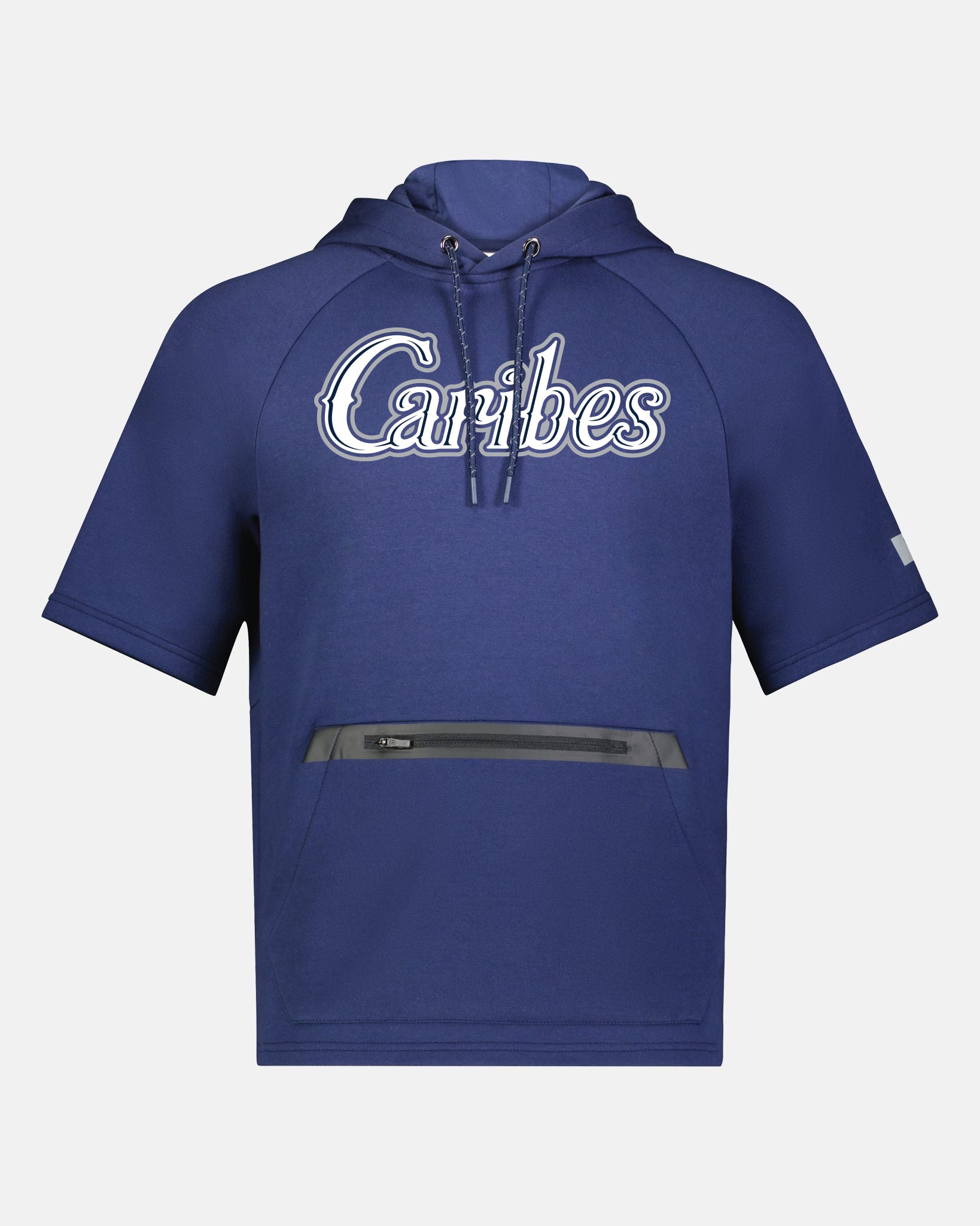 Russell Legend Short Sleeve Tech Fleece Hoodie "Munich Caribes", Script, navy blau