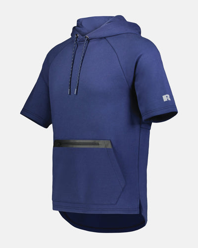 Russell Legend Short Sleeve Tech Fleece Hoodie, navy blau