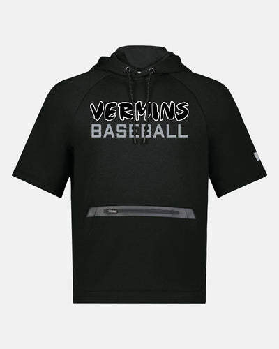 Russell Legend Short Sleeve Tech Fleece Hoodie "Wesseling Vermins", Old Vermins Baseball, schwarz