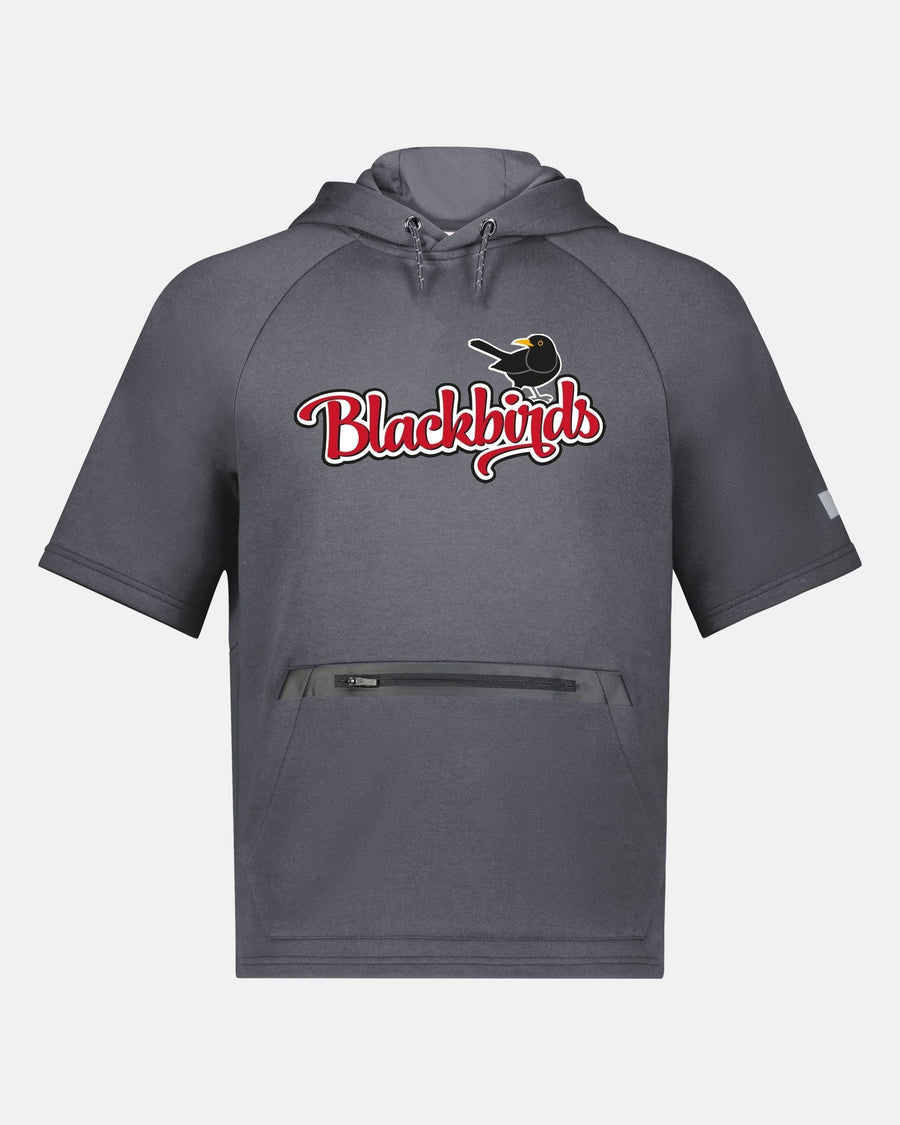 Russell Legend Short Sleeve Tech Fleece Hoodie "Wolfsburg Blackbirds", Bird, dunkelgrau