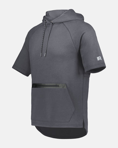 Russell Legend Short Sleeve Tech Fleece Hoodie, dunkelgrau
