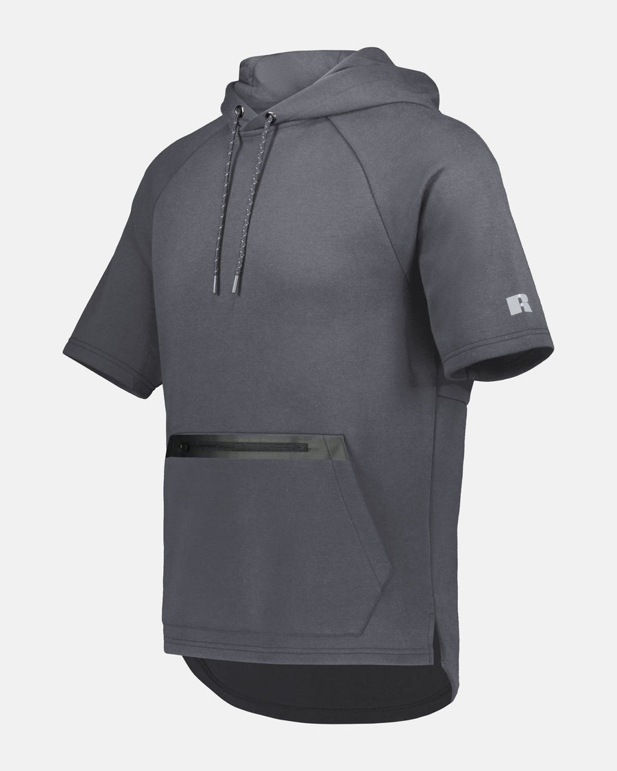 Russell Legend Short Sleeve Tech Fleece Hoodie, dunkelgrau