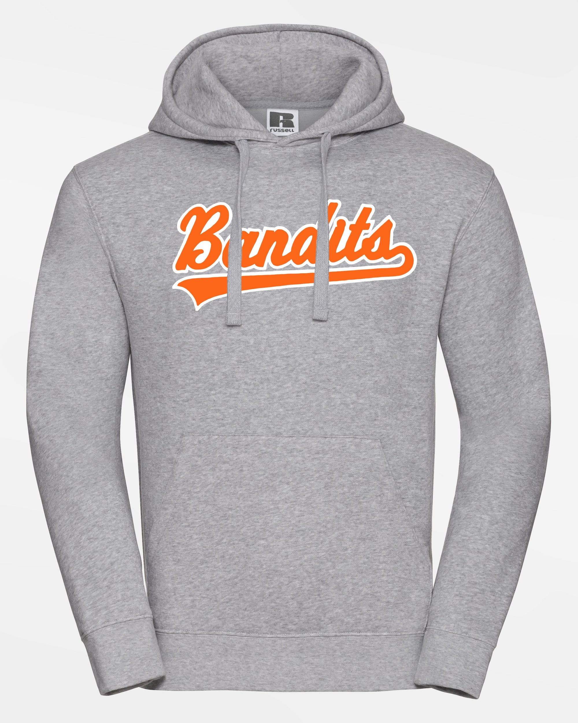 Russell Premium Heavy Hoodie "Gröbenzell Bandits", Script, heather grau-DIAMOND PRIDE