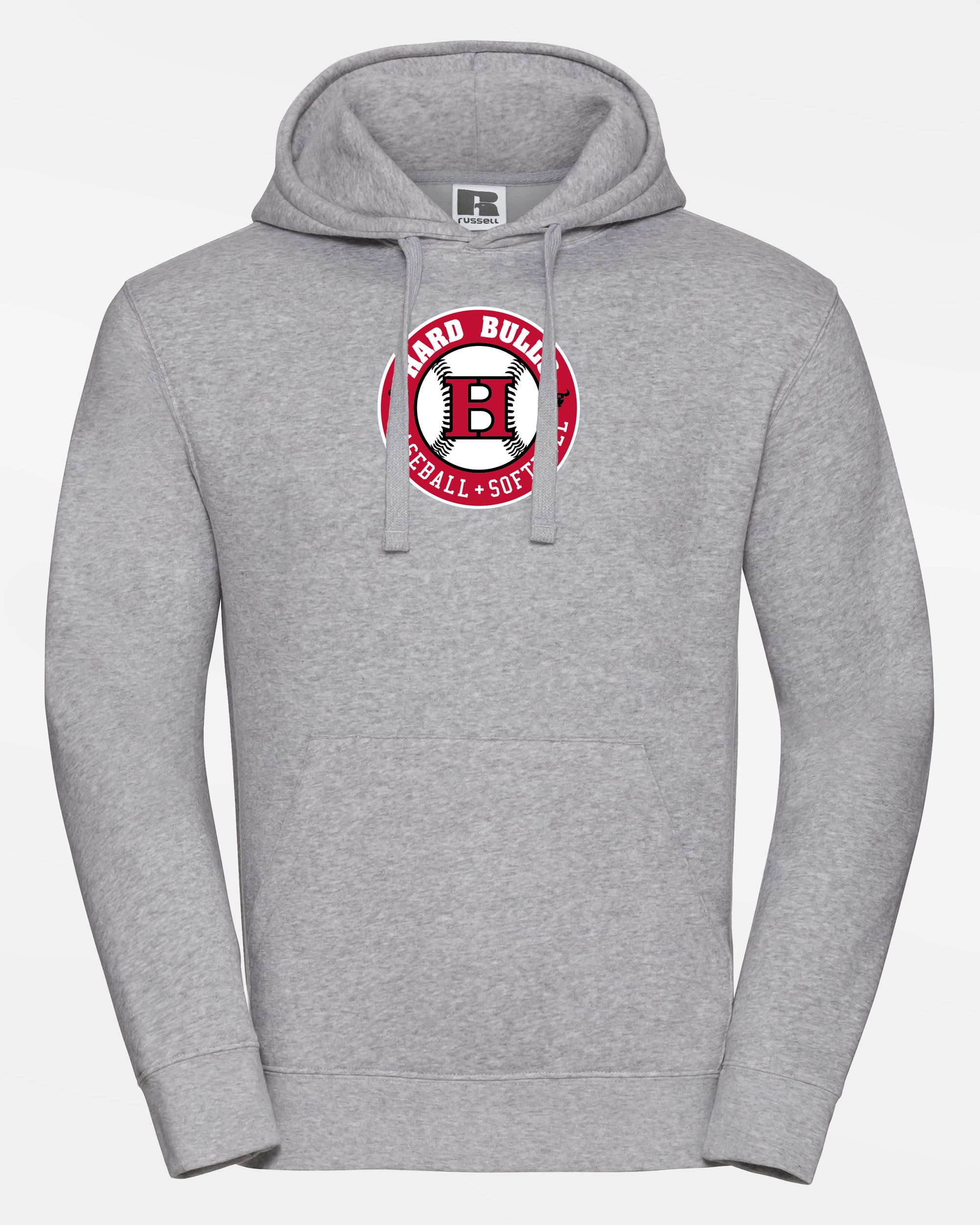 Russell Premium Heavy Hoodie "Hard Bulls", Crest, heather grau-DIAMOND PRIDE