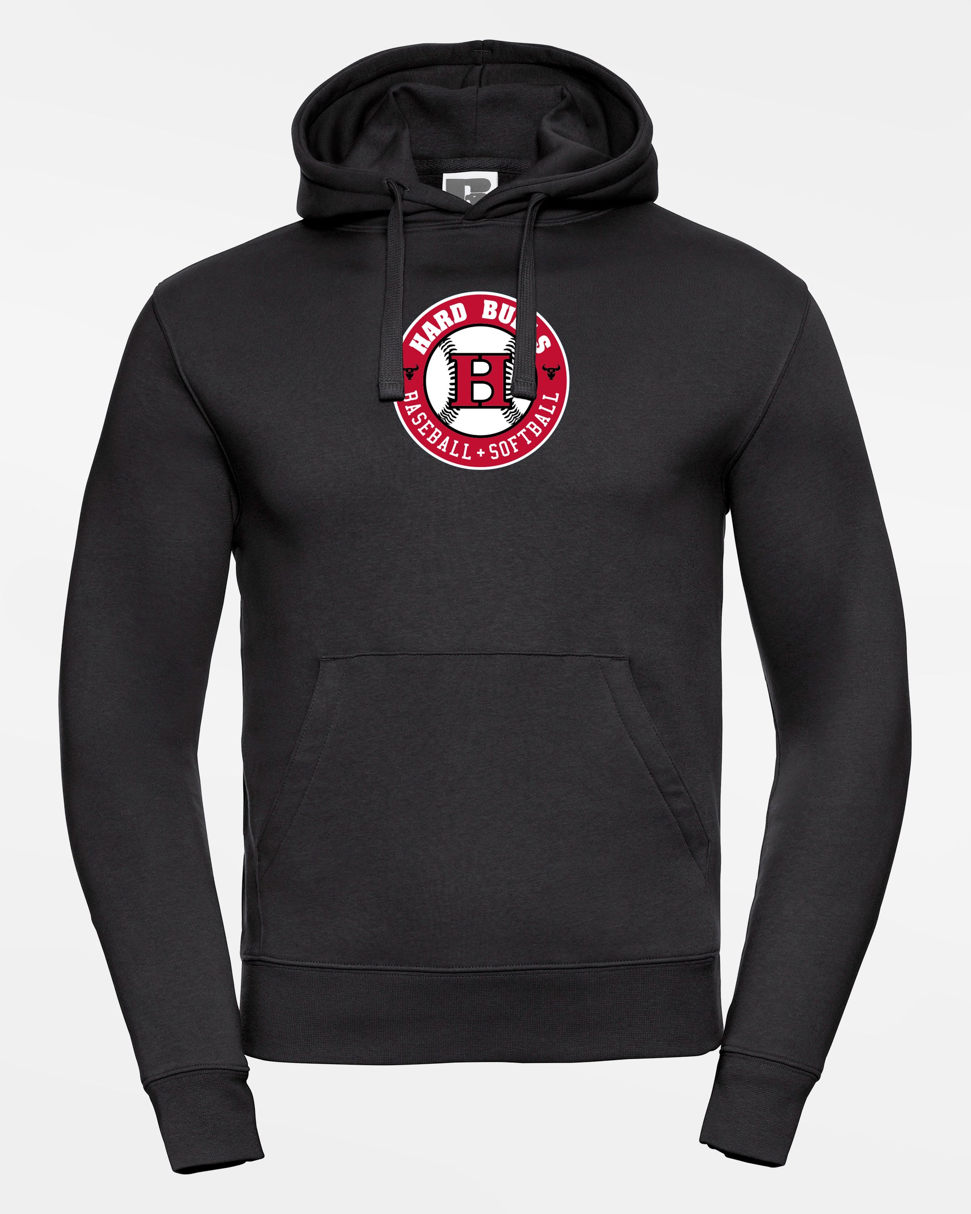 Russell Premium Heavy Hoodie "Hard Bulls", Crest, schwarz-DIAMOND PRIDE