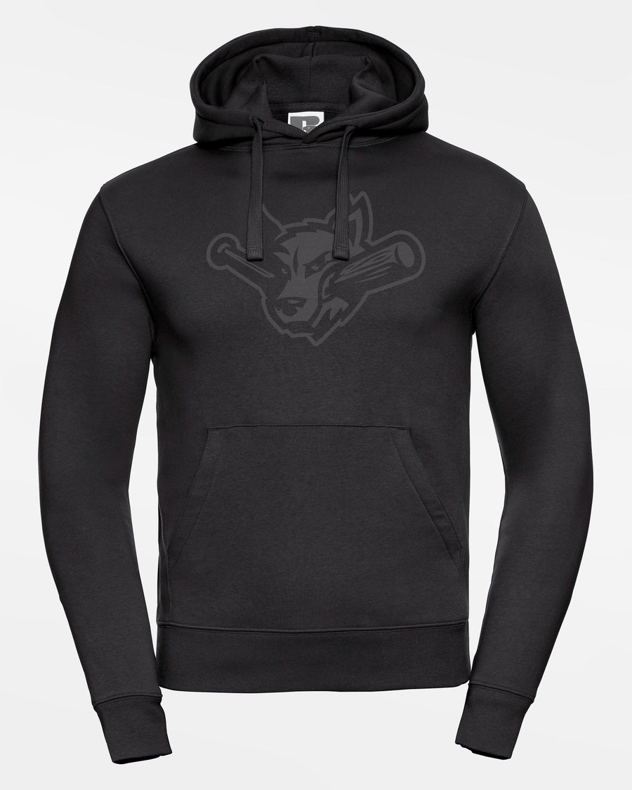 Russell Premium Heavy Hoodie "Laufer Wölfe", ALL BLACK, schwarz-DIAMOND PRIDE