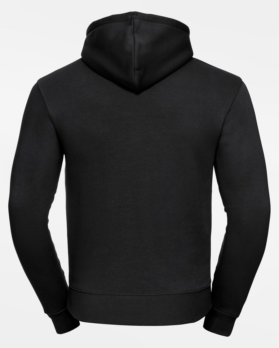 Russell Premium Heavy Hoodie "Laufer Wölfe", ORA Script, schwarz-DIAMOND PRIDE