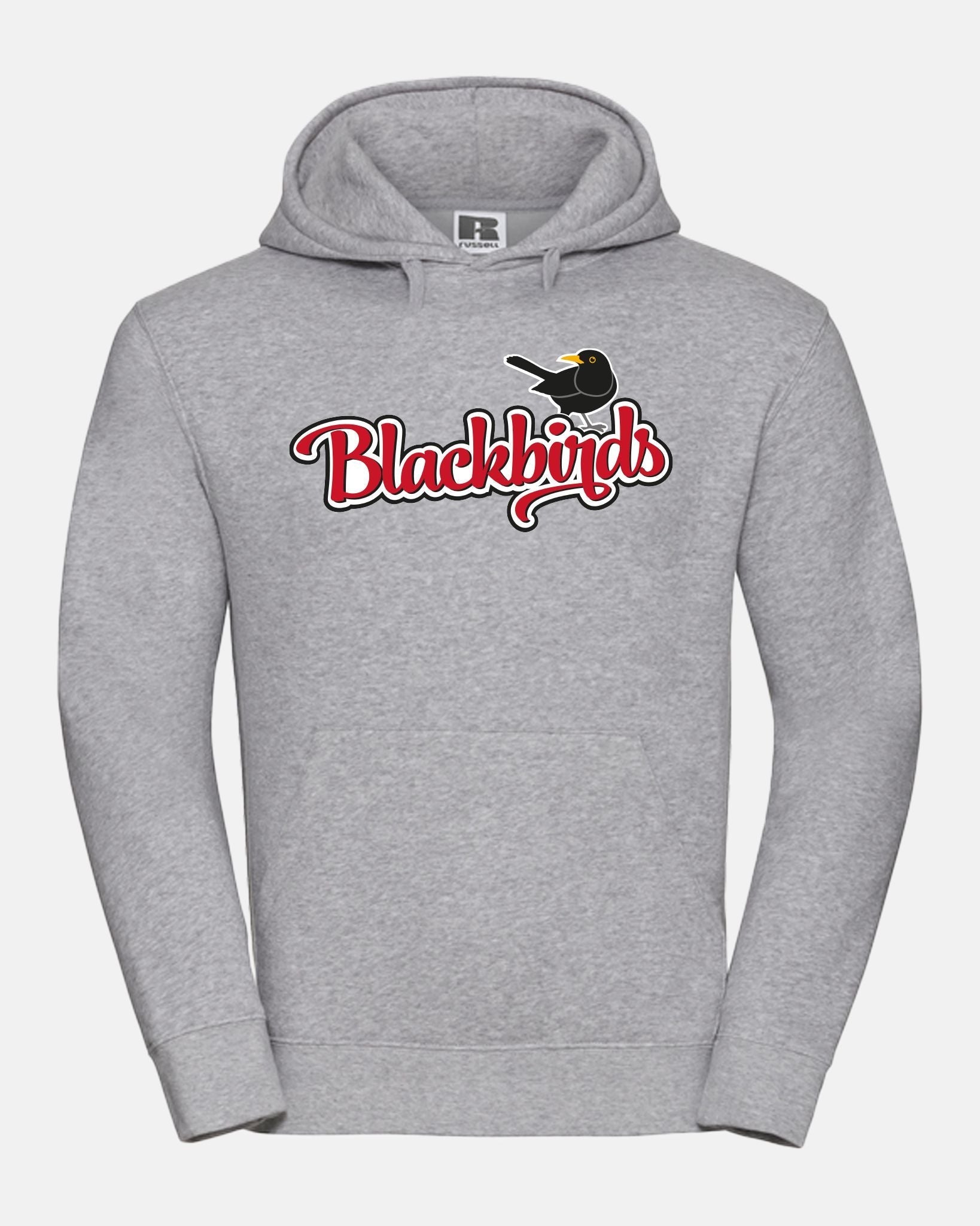 Russell Premium Heavy Hoodie "Wolfsburg Blackbirds", Bird, heather grau-DIAMOND PRIDE