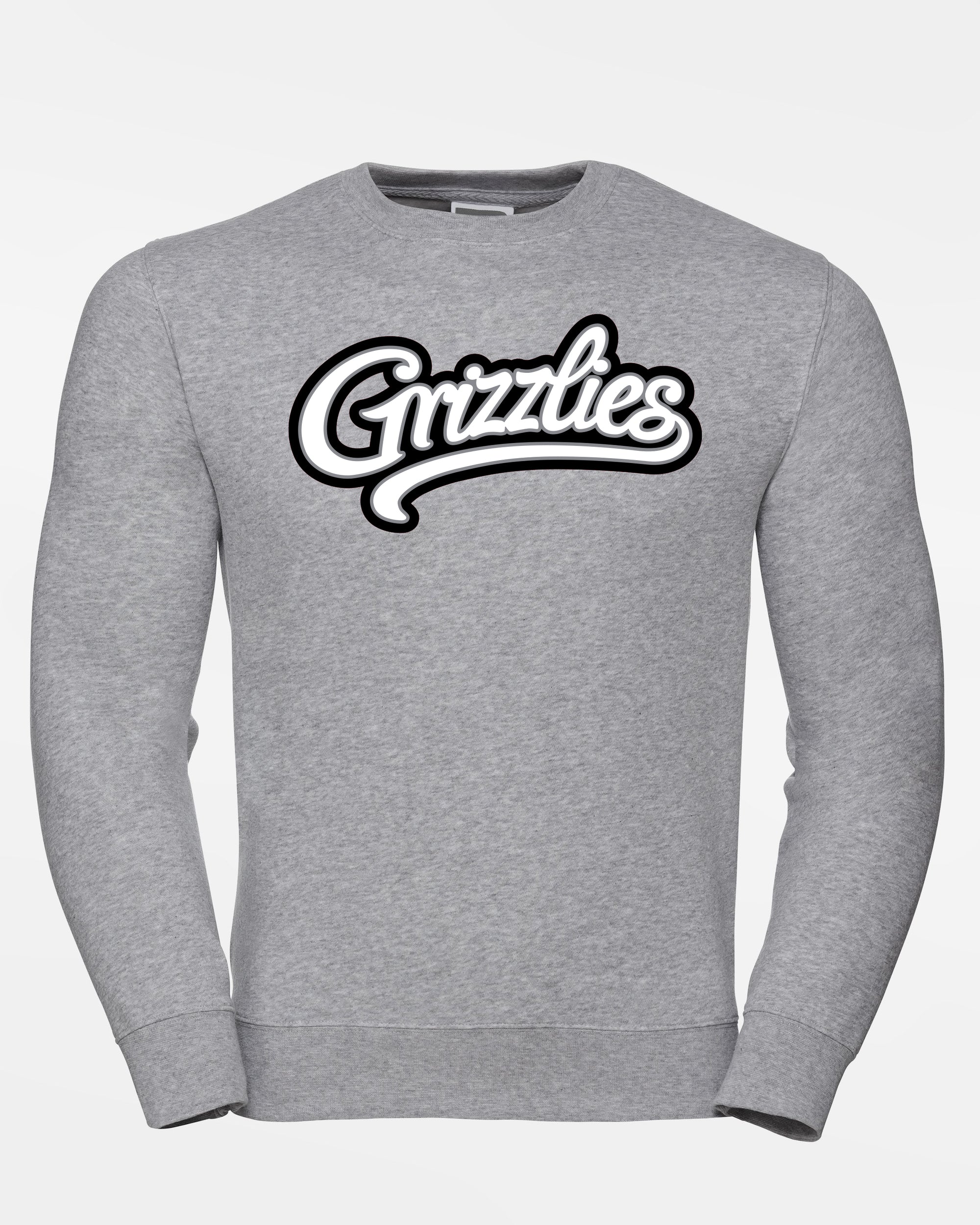 Russell Premium Heavy Sweater "Freising Grizzlies", Script, heather grau-DIAMOND PRIDE