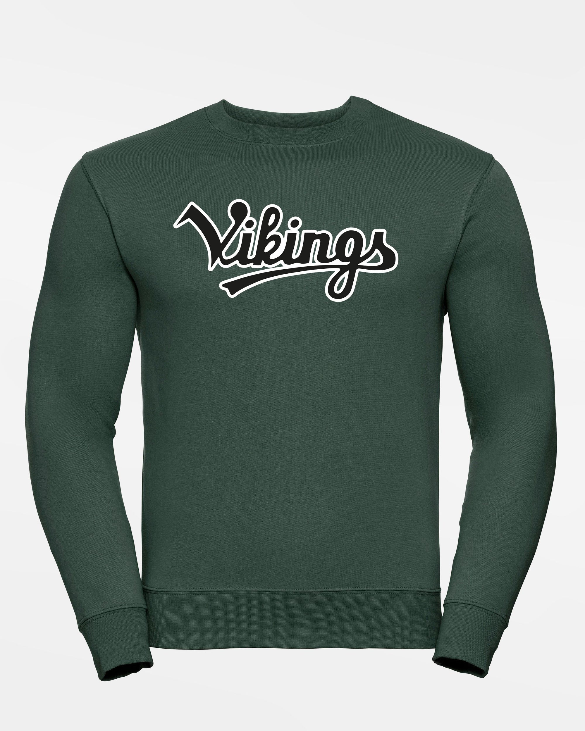 Russell Premium Heavy Sweater "Kufstein Vikings", Script, dunkelgrün-DIAMOND PRIDE
