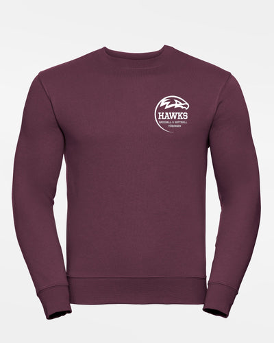 Russell Premium Heavy Sweater "Tübingen Hawks", Crest, maroon-rot-DIAMOND PRIDE