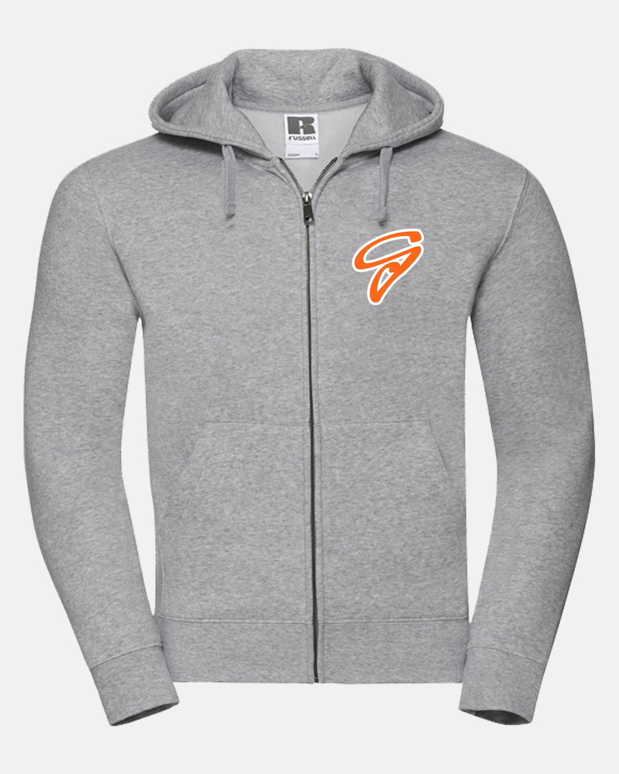 Russell Premium Heavy Zip-Hoodie "Gröbenzell Bandits", G, heather grau-DIAMOND PRIDE