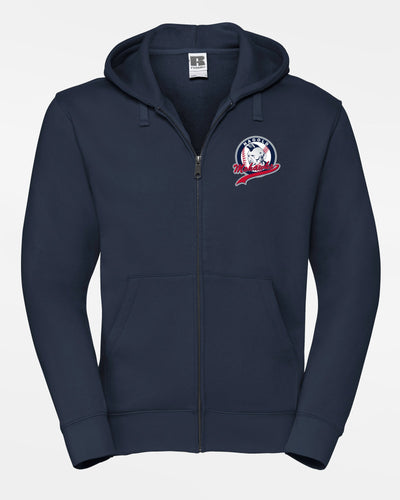 Russell Premium Heavy Zip-Hoodie "Nagold Mohawks", Crest, navy blau-DIAMOND PRIDE