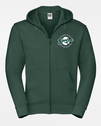 Russell Premium Heavy Zip-Hoodie "Niederlamitz Greens", Crest, dunkelgrün-DIAMOND PRIDE