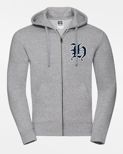 Russell Premium Heavy Zip-Hoodie "Tübingen Hawks", H, heather grau-DIAMOND PRIDE