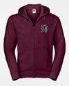 Russell Premium Heavy Zip-Hoodie "Tübingen Hawks", H, maroon rot-DIAMOND PRIDE